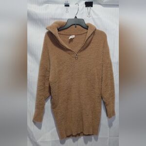 Promesa Size Small Plush Tan Quarter Zip Sweater. Dress